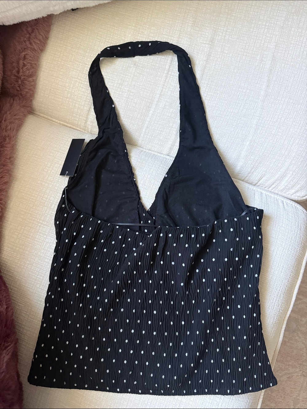 Lioness Brat Halter Top in Onyx Polka - Picture 4 of 5